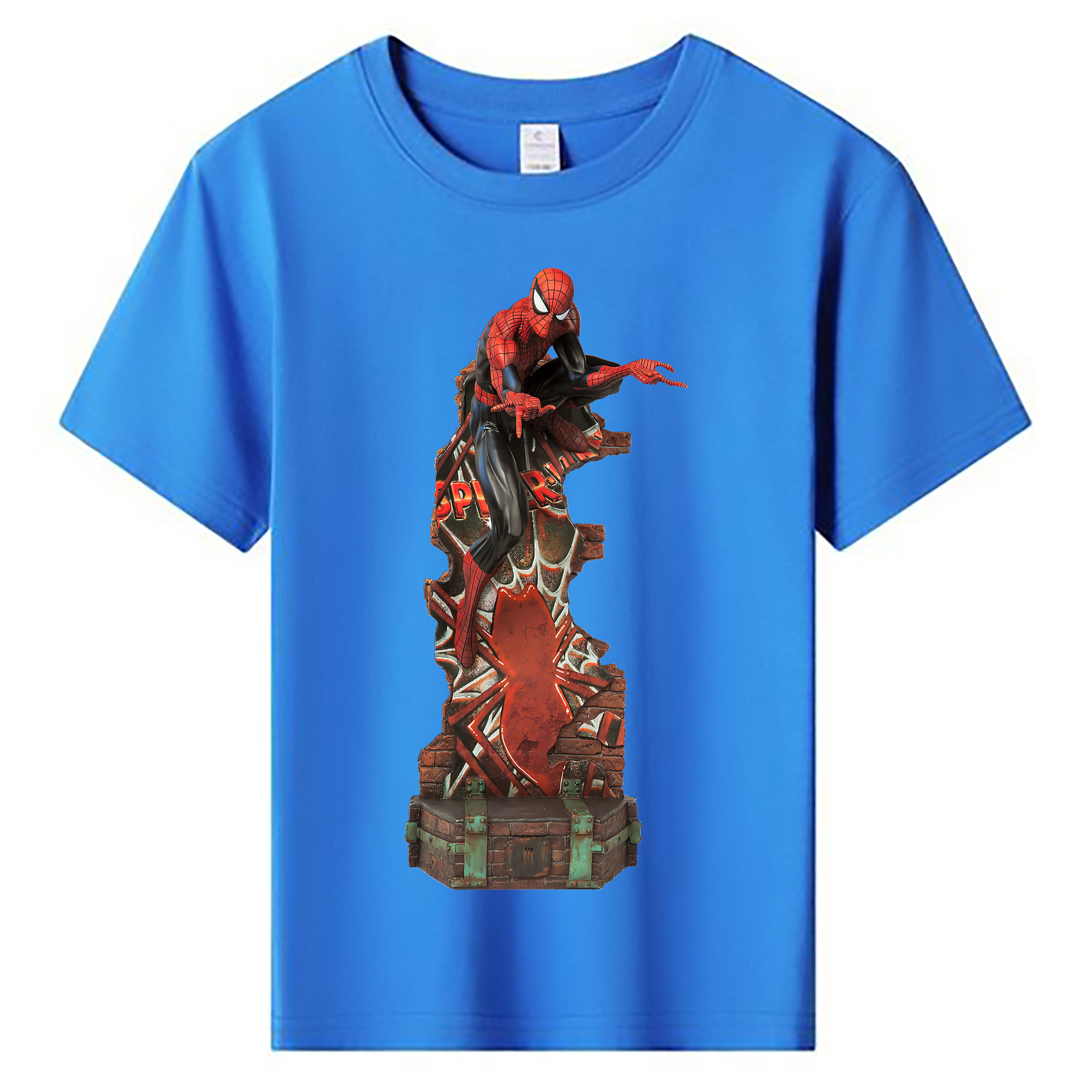 （画像用） Spider Man スパイダーマン 綿100％キッズTシャツ（フロントプリント）